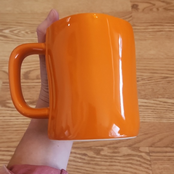 EUC Rae Dunn Artisan Orange Halloween Mug With Topper - Picture 5 of 7